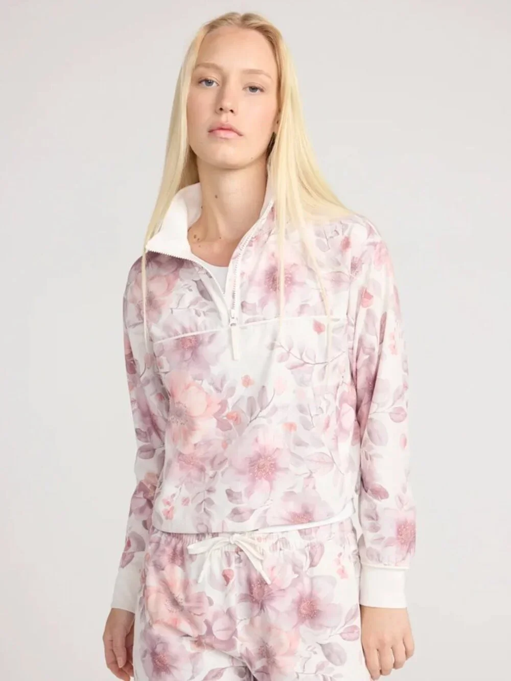 Mondetta Sunset Floral Matching Set XS NWT Half Zip & Tennis Golf Skort